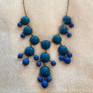 Blue and Gold Chandelier Necklace